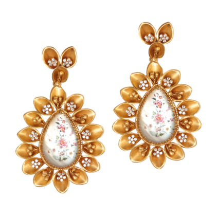 Curves Golden Earrings